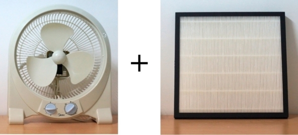 Air Purifier fan and Filter Combination Simple and Cheap not expensive